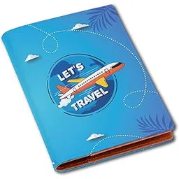 graphicgift Graphic Gift's PU Leather Compact Passport Cover/Holder for Men & Women(Blue)-picture-14