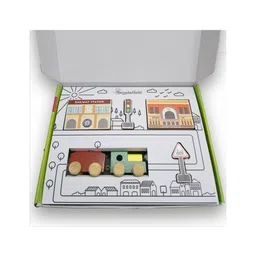 GrapplerTodd Railroad Train Track Set - 31 Pieces Fun Playing Puzzle Road Set, Premium Wooden and EVA Foam, Indoor & Outdoor Toys, Action Toys 2-9 Years image 4