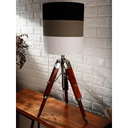 Grated Ginger Black & Grey Colourblocked Contemporary Tripod Lamp-picture-19