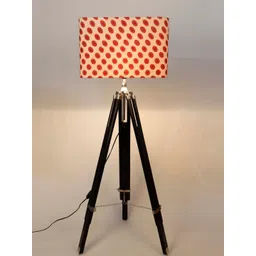 Grated Ginger Off-White & Red Printed Rectangle Lampshade-picture-43