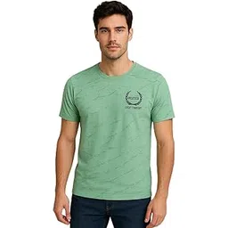 Men’s Green T-Shirt | Classic Fit Casual & Gym Wear | Breathable Polyester Lycra Blend | Soft, Durable & Sweat-Wicking Half Sleeve Round Neck Tee-image-26