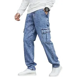 greciilooks Jeans for Men | Men Jeans | Cargo Jeans for Men | Jeans Pant for Men | Baggy Jeans for Men | Jeans for Men Loose fit | Cotton Jeans for Men-picture-17