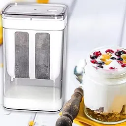 Greek Yogurt & Curd Maker - 1100ml Fine Mesh Strainer with Lid | Multifunctional yogurt Filter | Curd Maker for Home | Whey Separator | Perfect for Homemade Yogurt, Curd, Cheese-picture-10