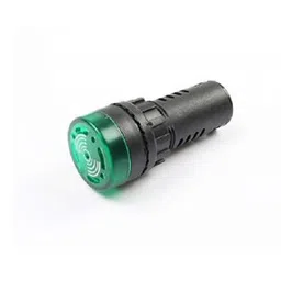 Green AC/DC12V 16mm AD16-16SM LED Signal Indicator Built-in Buzzer-picture-42