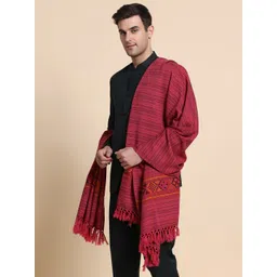 GREEN AGRITECH Polyester Wool Blend Woven Men Shawl-picture-15