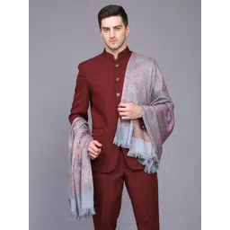 GREEN AGRITECH Polyester Wool Blend Woven Men Shawl-picture-14