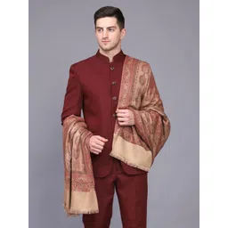 GREEN AGRITECH Polyester Wool Blend Woven Men Shawl-picture-31