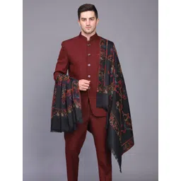 GREEN AGRITECH Polyester Wool Blend Woven Men Shawl-picture-24