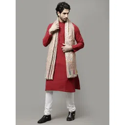 GREEN AGRITECH Polyester Wool Blend Woven Men Shawl-picture-34