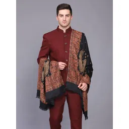 GREEN AGRITECH Polyester Wool Blend Woven Men Shawl-picture-20