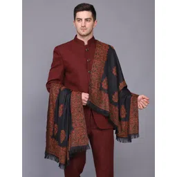 GREEN AGRITECH Polyester Wool Blend Woven Men Shawl-picture-10