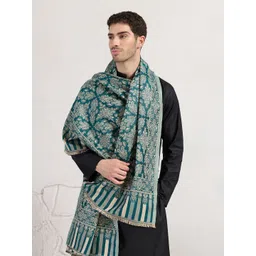 GREEN AGRITECH Polyester Wool Blend Woven, Self Design Men Shawl-picture-19