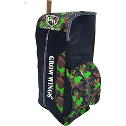 Green Cricket Kit Bag with Special Bat Holder On The Side, Duffle Kit Bag, Backpack, Full Size with Shoulder Straps and Handle for Player-picture-17
