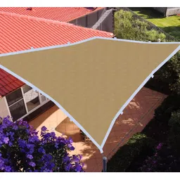 green decor HDPE Fabric-10 X 6 Feet Sun Shade Sails 85-90% Protection from Sun & UV Rays Tent - For Car Parking, Outdoor Garden, Balcony, Patio-picture-11