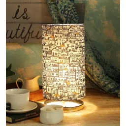 Brown Metal Shade Table Lamp With Metal Base By Green Girgit-image-15