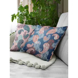 green girgit Blue & Pink Set of 2 Ethnic Motifs Square Cushion Covers-picture-39