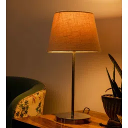 green girgit Metal Chrome Finish Lamp with Smare Taper White Shade-picture-17