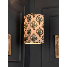 green girgit Sea Green & Beige Block Printed Hanging Light-picture-37