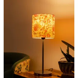 Metal Chrome Finish Lamp with Multicolor Birdy Shade-image-43