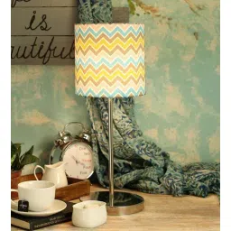 Yellow Metal Shade Table Lamp with Metal Base by Green Girgit-image-16