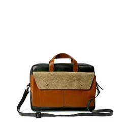 Green Hermitage Unisex Colourblocked Laptop Bag-picture-35