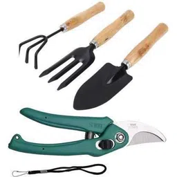 green india Gardening Tools Pruner and Garden Tool with Wooden Handle 4 Garden Tool Kit Garden Tool Kit-picture-16