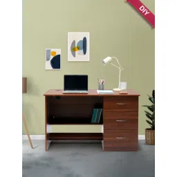 Green Soul Nexus Engineered Wood Study Table in Walnut-image-35