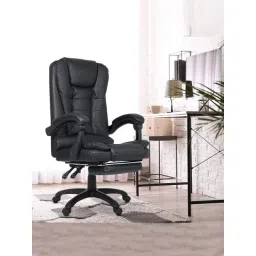 Green Soul Urbane Black PU Leather High Back Chair-image-41