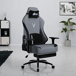 Green Soul Vision Pro Multi-Functional Ergonomic Gaming Chair, with Premium Fabric, 4D Armrests, Integrated Footrest, Sturdy Metal Base & 180° Back Recline (Slate) Installation Provided-image-5