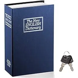 GREEN WHITE Locker Jewellery Home Safe Dictionary Hidden Secret Book Safe Vault 2 Keys Jewelry Money Cash Box for Office Home (Small- 18 * 11.5 * 5.5 cm, Assorted Colour)-picture-11