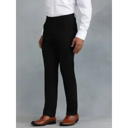 Greenfibre Black Rayon Slim Fit Solid Trouser-picture-15
