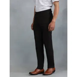 Greenfibre Black Rayon Slim Fit Solid Trouser-picture-40