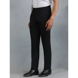Greenfibre Black Rayon Slim Fit Trousers-picture-16
