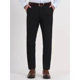 Greenfibre Black Viscose Slim Fit Trousers-picture-17
