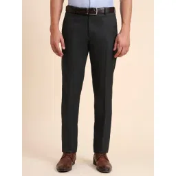 Greenfibre Black Viscose Slim Fit Trousers-picture-19