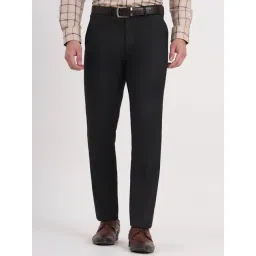 Greenfibre Black Viscose Slim Fit Trousers-picture-20