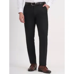 Greenfibre Black Viscose Slim Fit Trousers-picture-21