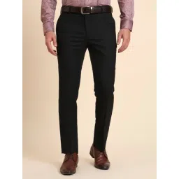 Greenfibre Black Viscose Slim Fit Trousers-picture-22