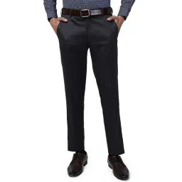 Greenfibre Dark Grey Slim Fit Trousers-picture-16
