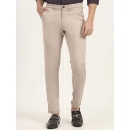 Greenfibre Men Slim Fit Mid-Rise Cotton Trousers-picture-24