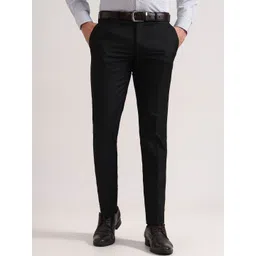 Greenfibre Men Slim Fit Mid-Rise Formal Trousers-picture-31