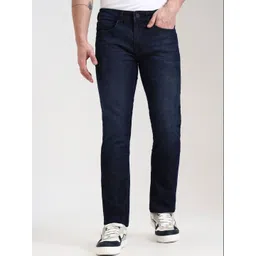 Greenfibre Men Straight Fit Mid-Rise Light Fade Ombre Jeans-picture-37