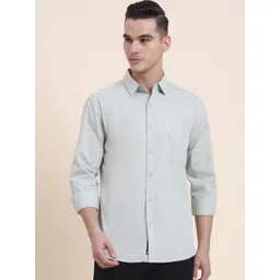 Greenfibre Slim Fit Spread Collar Pure Cotton Casual Shirt-picture-11