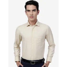 Greenfibre Slim Fit Vertical Striped Spread Collar Cotton Formal Shirt-picture-34