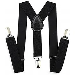 Greens Inc 1.5 Inch Wide Elegant Trendy Fashionable Unisex Suspender Belt for Above 12+ Age (Black)-picture-25