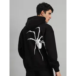 GRIFFEL Graphic Printed Hooded Fleece Oversized Pullover-picture-36