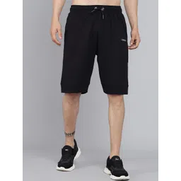 GRIFFEL Men Black Loose Fit Sports Shorts-picture-39
