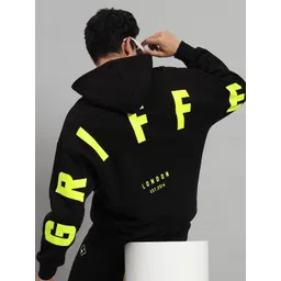 GRIFFEL Men Typography Printed Hood Sweatshirt-picture-39