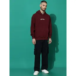 GRIFFEL Pure Cotton Typography Hood Neck Tracksuit-picture-35