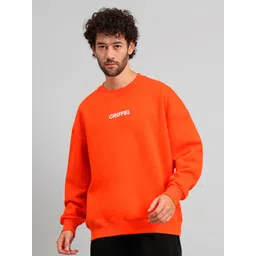 GRIFFEL Typography Printed Pullover Fleece Sweatshirt-picture-20